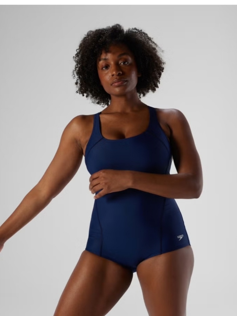 New Speedo Women's Conservative Ultraback One Piece Navy Size 8 Retail $75Swim